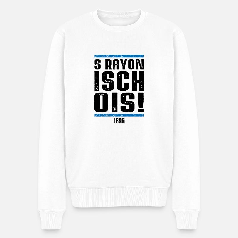 S Rayon - Männer Premium Bio Pullover - Weiß