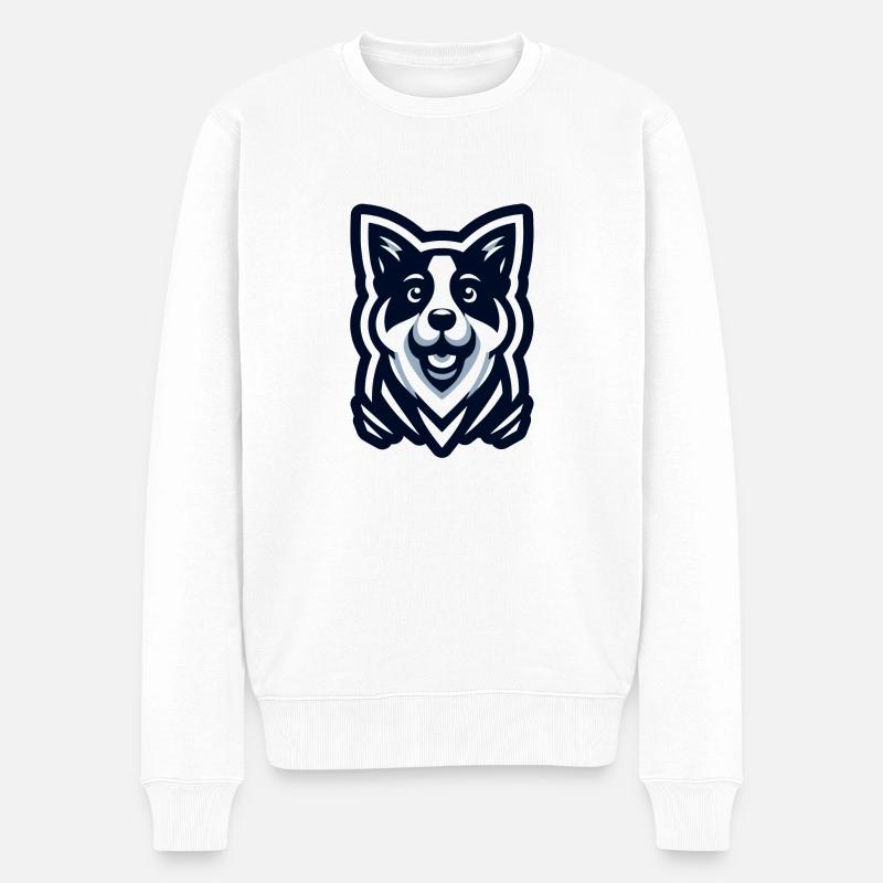 Levrette : Illustration d’un ami - Pull Premium bio Homme - blanc