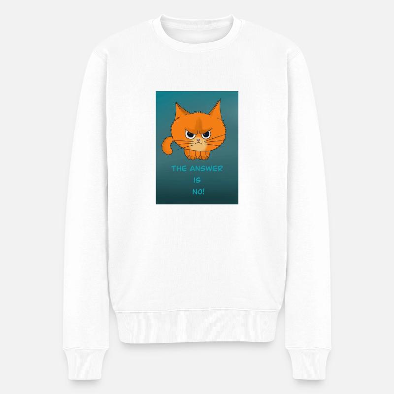 La réponse est non - Pull Premium bio Homme - blanc