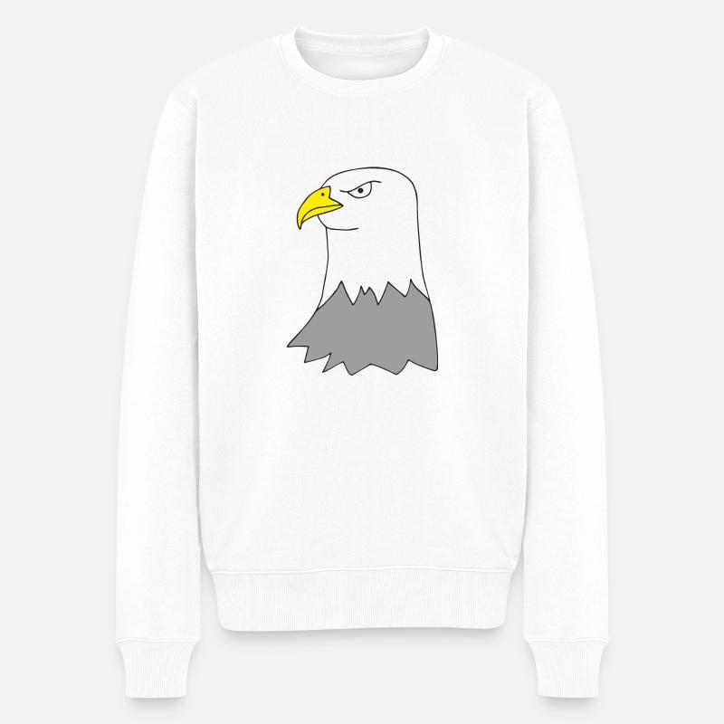 adler - Männer Premium Bio Pullover - Weiß
