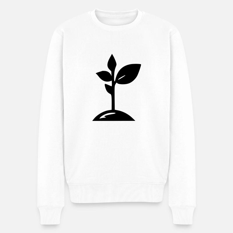 Pousse de plante - Pull Premium bio Homme - blanc