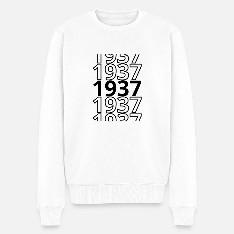 1937 1937 1937 - Männer Premium Bio Pullover - Weiß