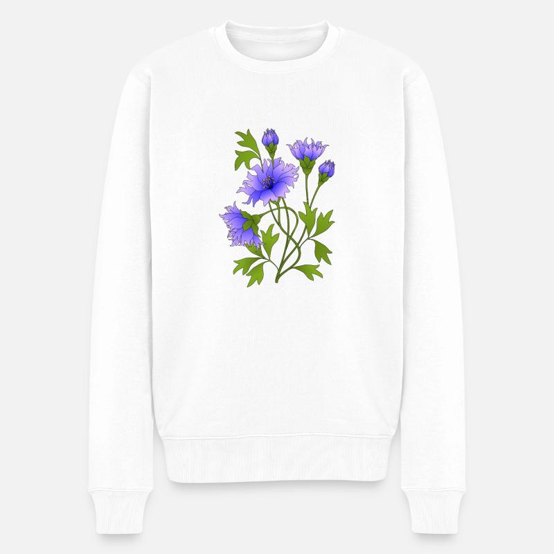 Fleur - Pull Premium bio Homme - blanc