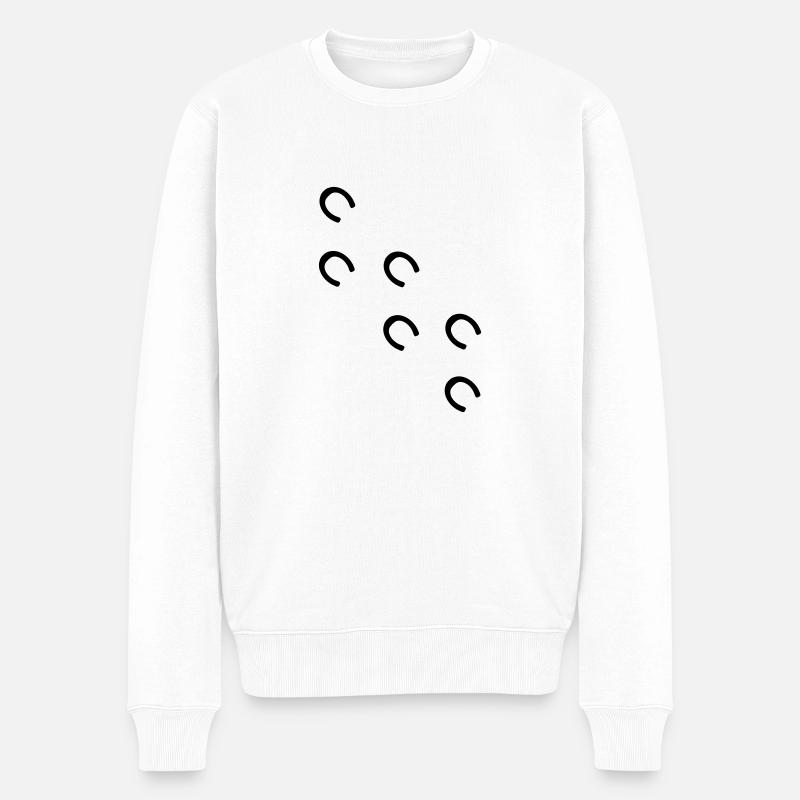 pferd - Männer Premium Bio Pullover - Weiß