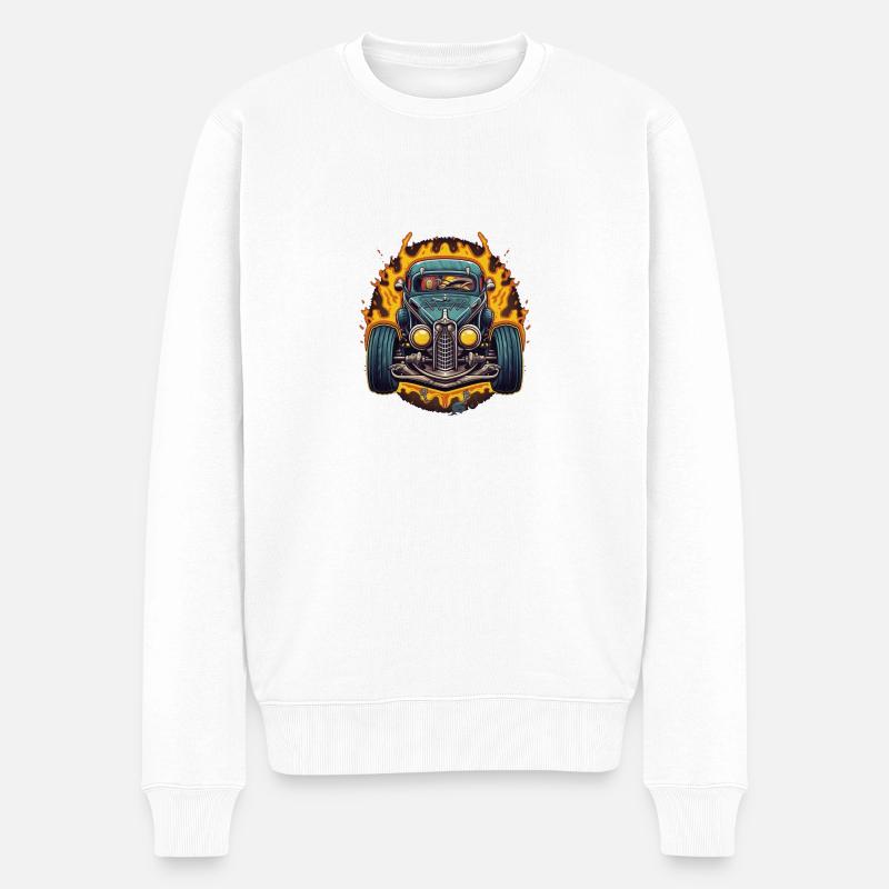 Turbo atomic 3 - Männer Premium Bio Pullover - Weiß