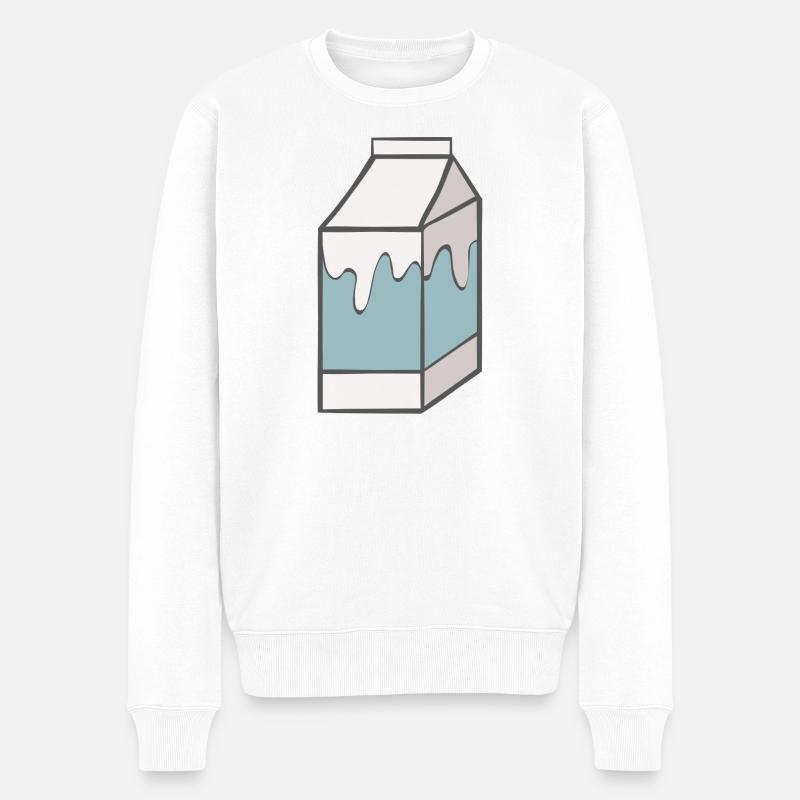 Lait - Pull Premium bio Homme - blanc