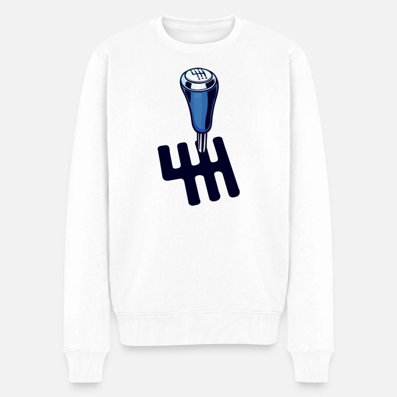 Autofahren Auto Statement Gangschaltung Autofahrer - Männer Premium Bio Pullover - Weiß