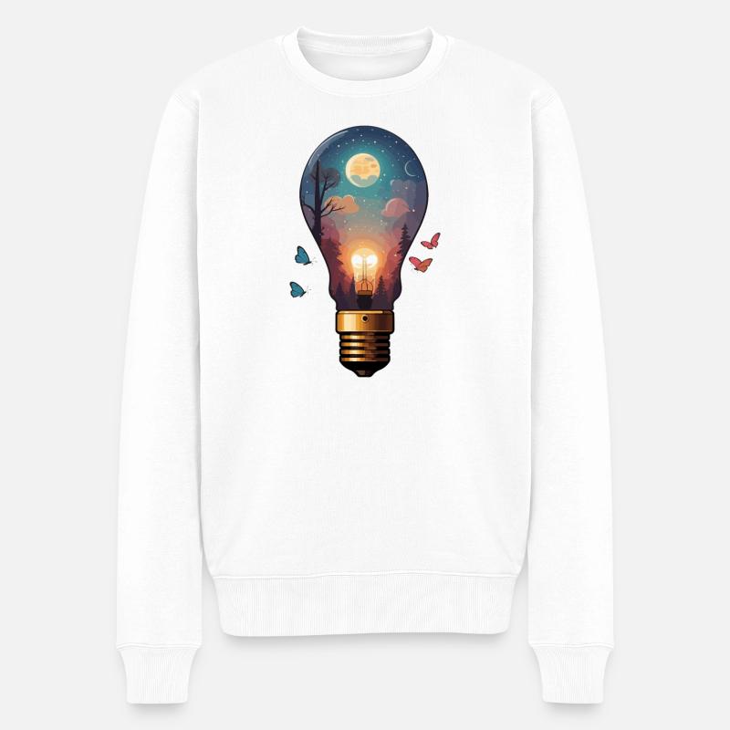 Ampoule au clair de lune - Pull Premium bio Homme - blanc