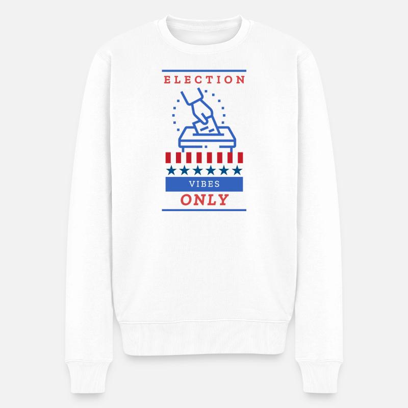 Ambiance électorale : conception des urnes - Pull Premium bio Homme - blanc