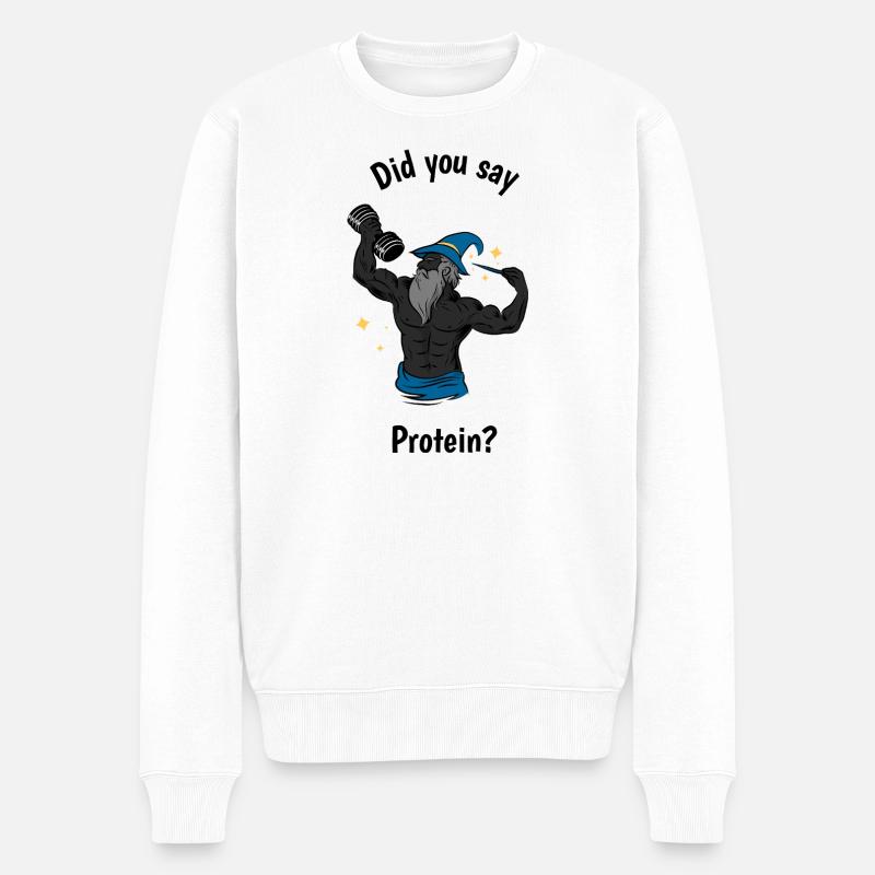 Vous avez dit protéines ? - Pull Premium bio Homme - blanc