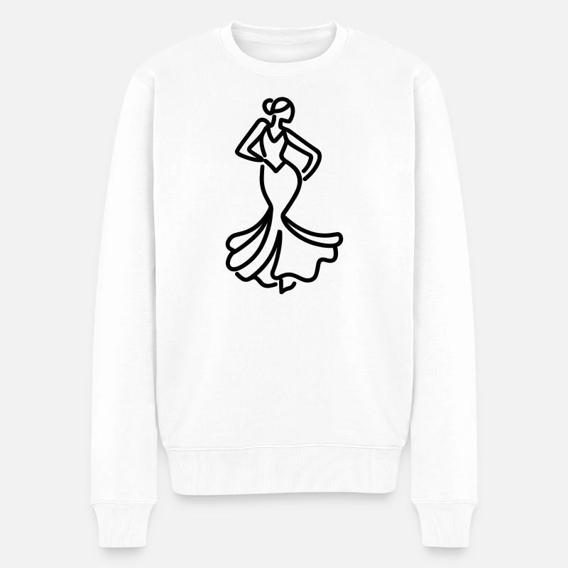 Flamenco - Männer Premium Bio Pullover - Weiß