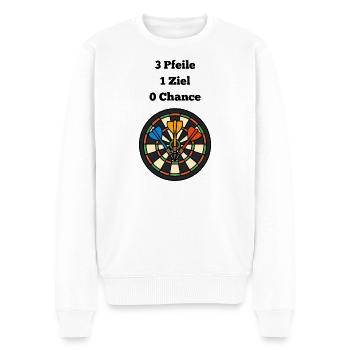 Volltreffer Dartboard Design - Männer Premium Bio Pullover - Weiß - Vorne - Thijin (182cm)