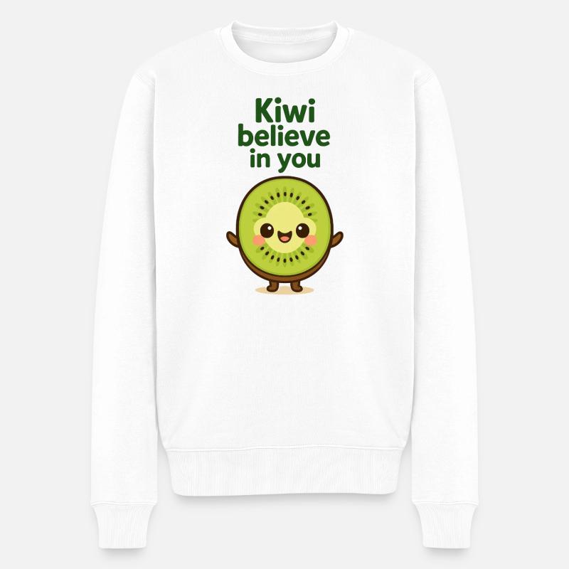Kiwi croit en toi - Pull Premium bio Homme - blanc