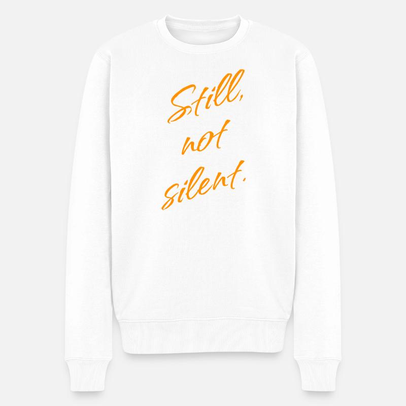 Pourtant, pas silencieux – Déclaration d’autonomisation - Pull Premium bio Homme - blanc
