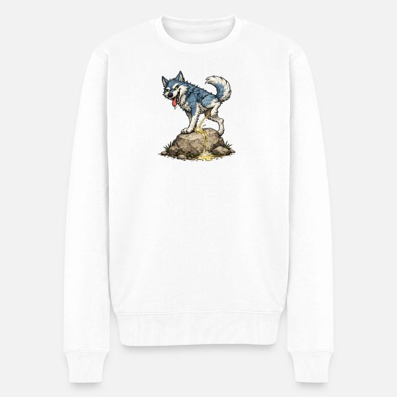 Wolves - Pull Premium bio Homme - blanc