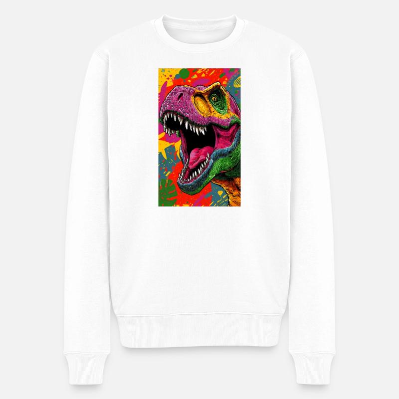 dinosaure - Pull Premium bio Homme - blanc