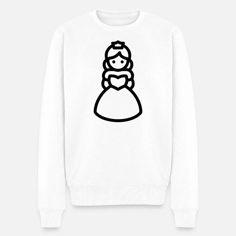 Prinzessin - Männer Premium Bio Pullover - Weiß