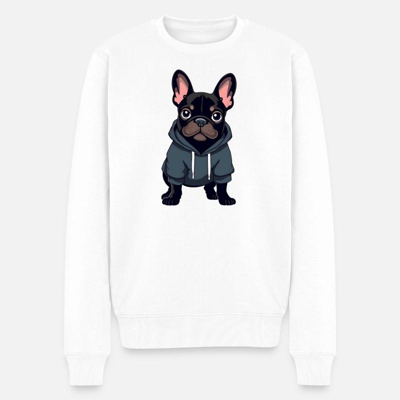Bouledogue français - Pull Premium bio Homme - blanc