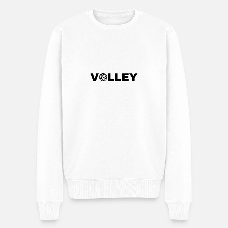 VOLLEYBALL - Männer Premium Bio Pullover - Weiß