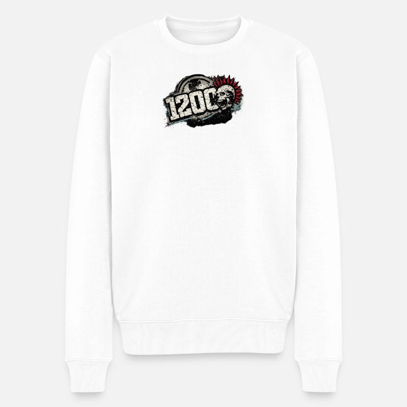 1200_Punk - Pull Premium bio Homme - blanc