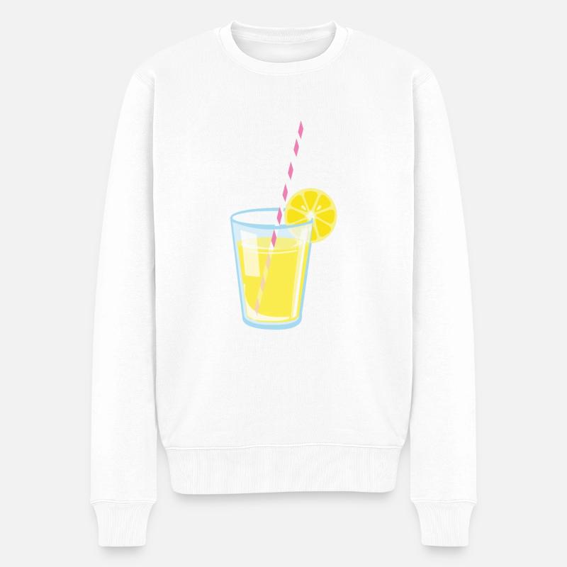 Limonade - Männer Premium Bio Pullover - Weiß