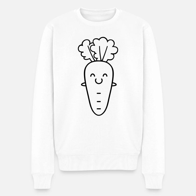 Karotte - Männer Premium Bio Pullover - Weiß