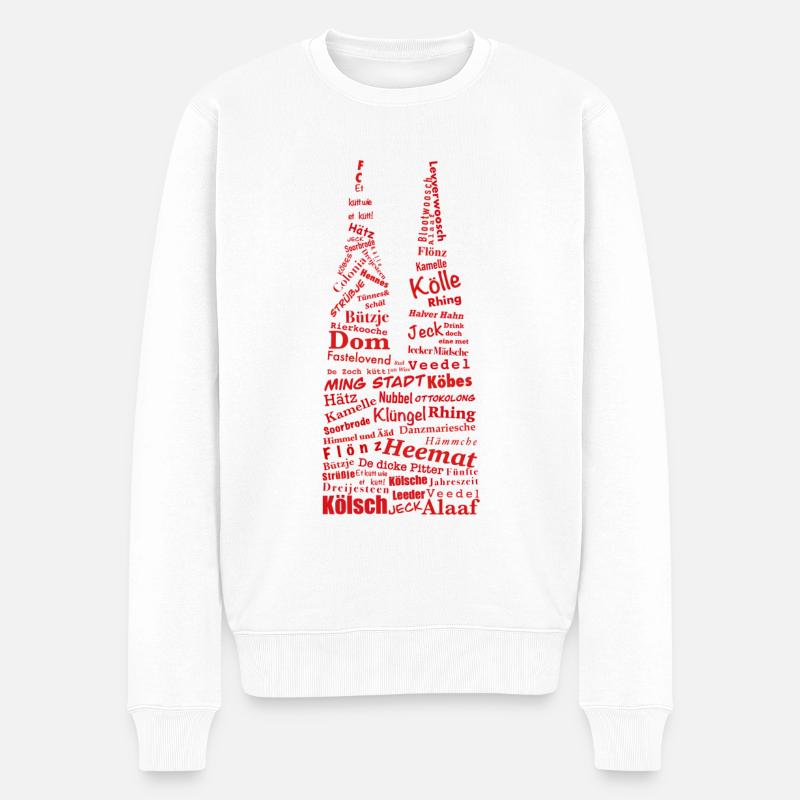 Kölner Dom Design Köln Design - Männer Premium Bio Pullover - Weiß
