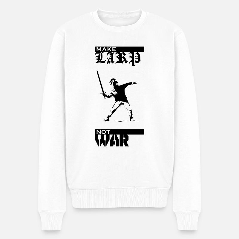 Faire LARP pas la guerre - Pull Premium bio Homme - blanc