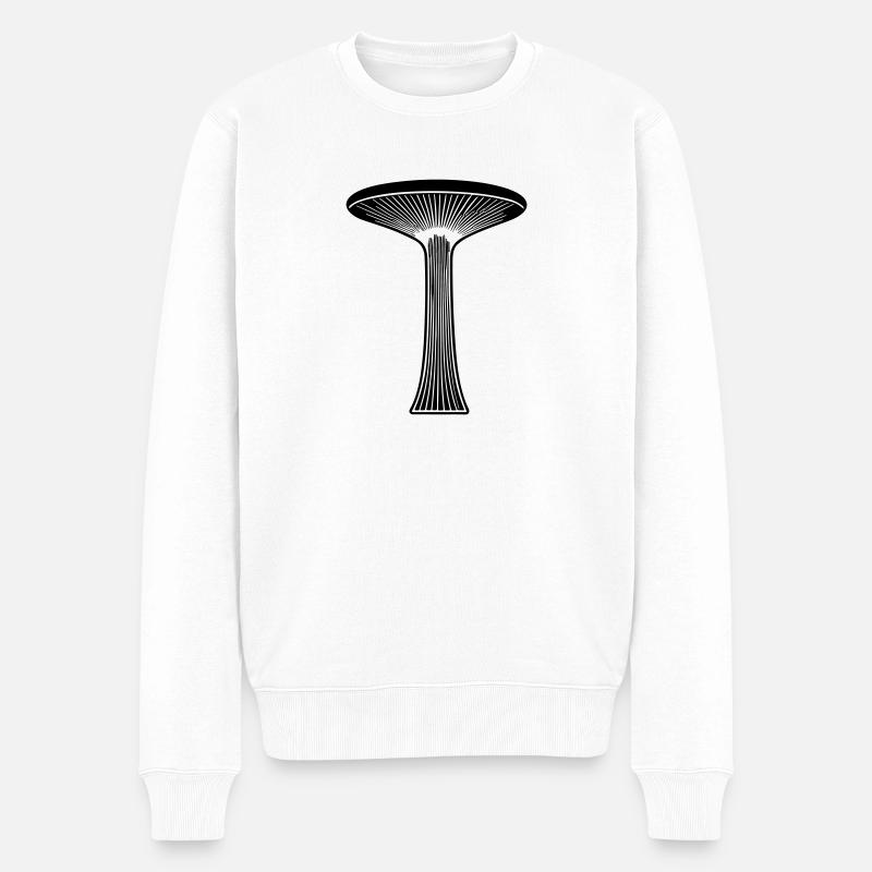 Pilz - Männer Premium Bio Pullover - Weiß