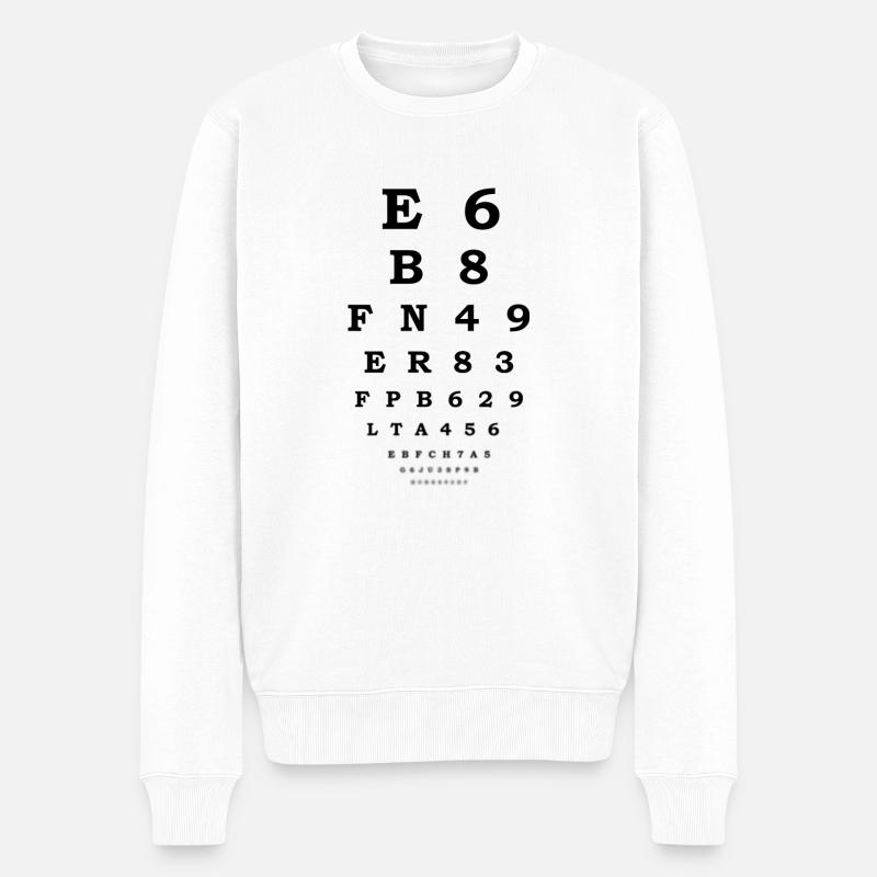 test de vision - Pull Premium bio Homme - blanc