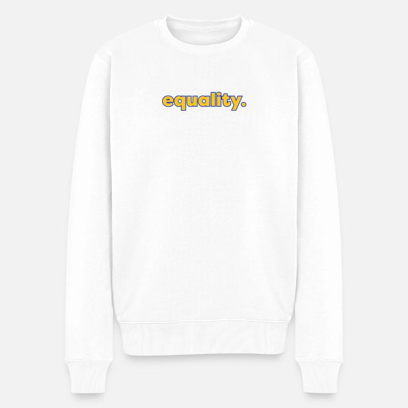 Égalité - Pull Premium bio Homme - blanc