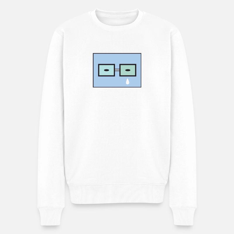 tear - Men's Premium Organic Jumper - white