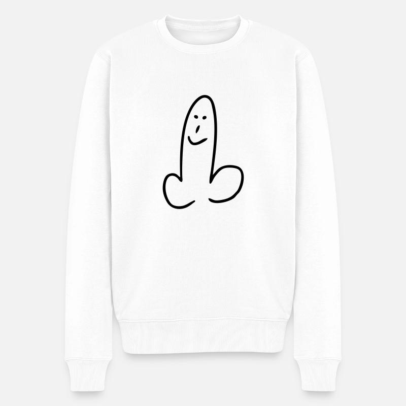 pimmel penis - Männer Premium Bio Pullover - Weiß