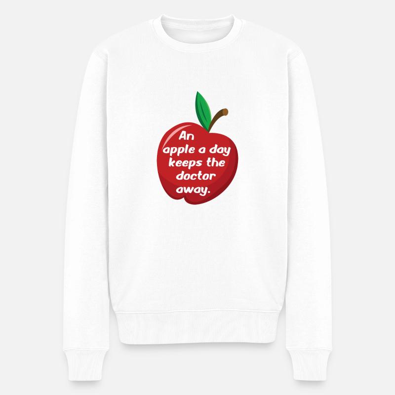 Une pomme par jour ... - Pull Premium bio Homme - blanc