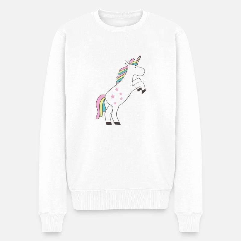 licorne - Pull Premium bio Homme - blanc