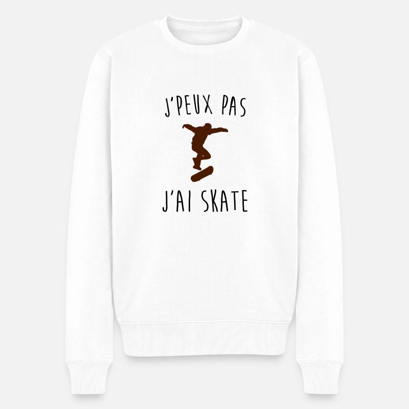 j'peux pas j'ai skate - Pull Premium bio Homme - blanc