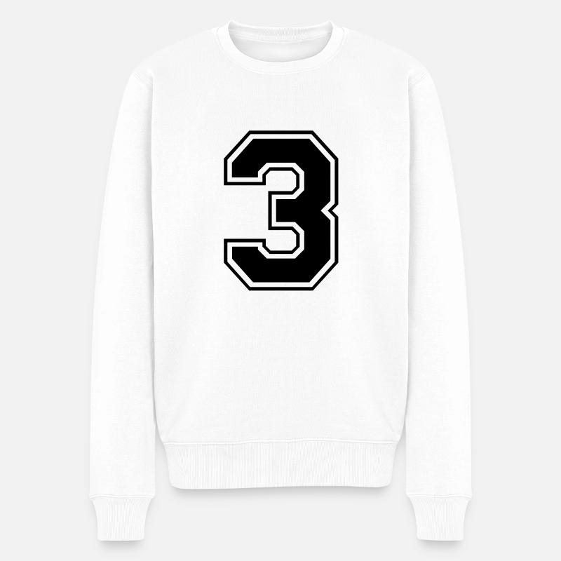 drei - Pull Premium bio Homme - blanc
