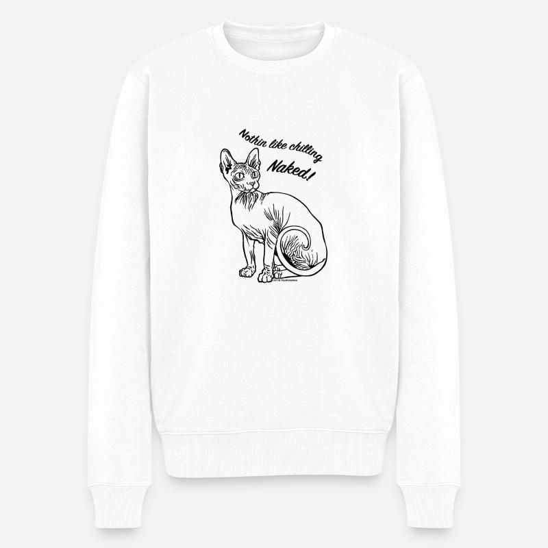 sushinaked - Männer Premium Bio Pullover - Weiß