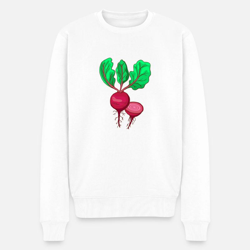 Betteraves rouges betteraves - Pull Premium bio Homme - blanc