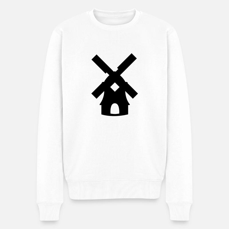 Mühle - Männer Premium Bio Pullover - Weiß