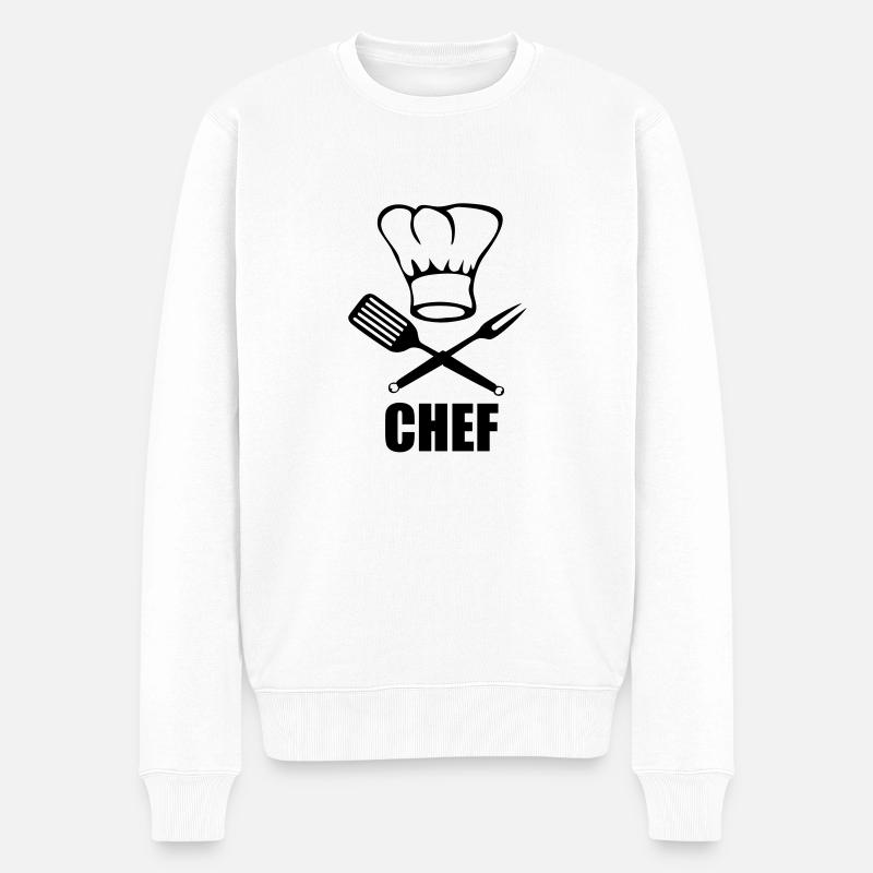 Chef - Pull Premium bio Homme - blanc