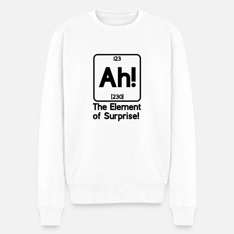 ah l'élément de surprise - Pull Premium bio Homme - blanc