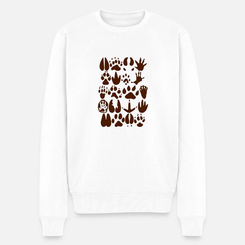 traces1 - Pull Premium bio Homme - blanc