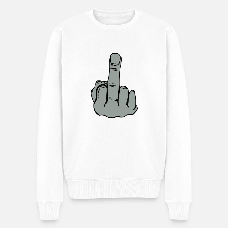 Doigt d'honneur - Pull Premium bio Homme - blanc