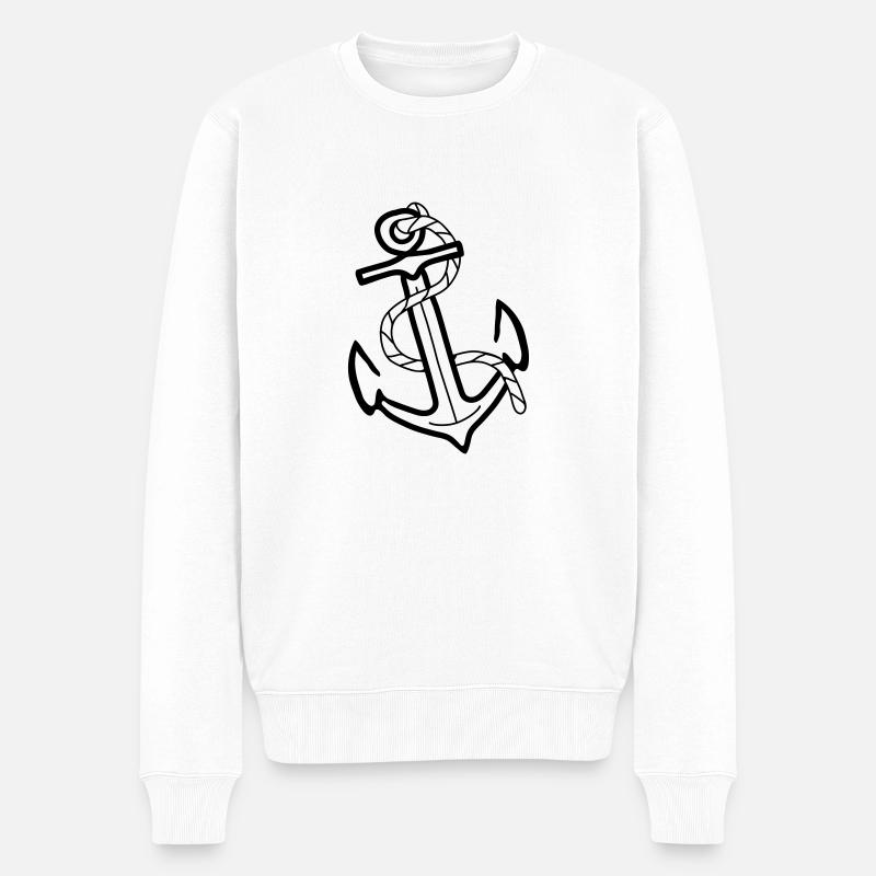 anker_a1 - Männer Premium Bio Pullover - Weiß