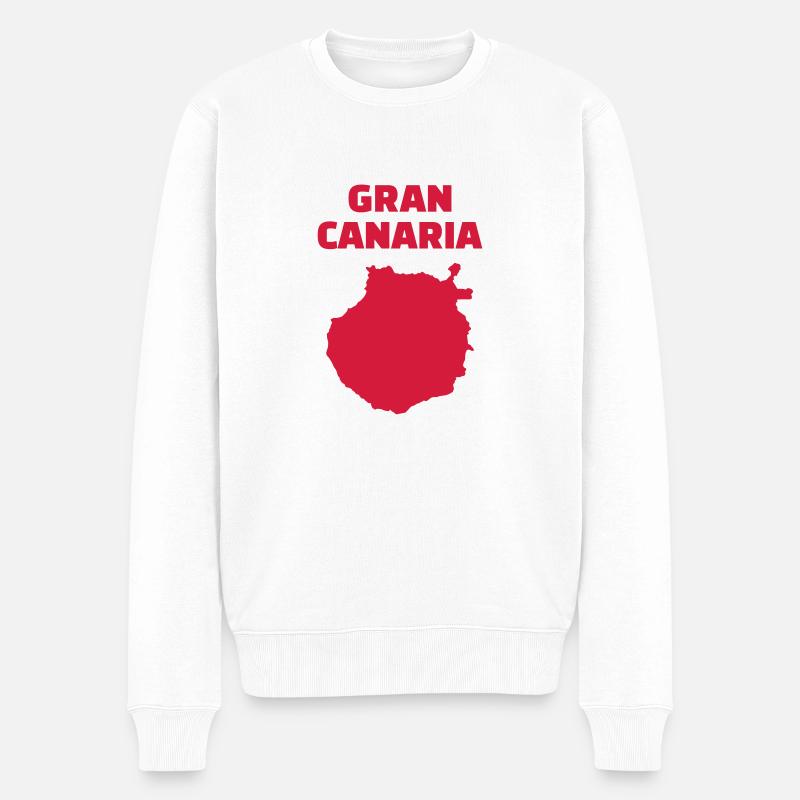 Gran Canaria - Männer Premium Bio Pullover - Weiß