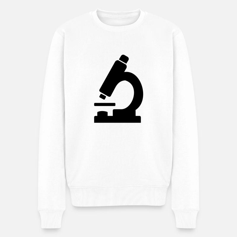 Microscope - Pull Premium bio Homme - blanc