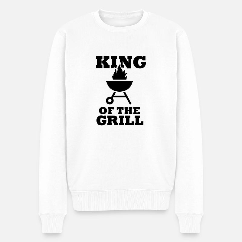 King of the Grill - Pull Premium bio Homme - blanc