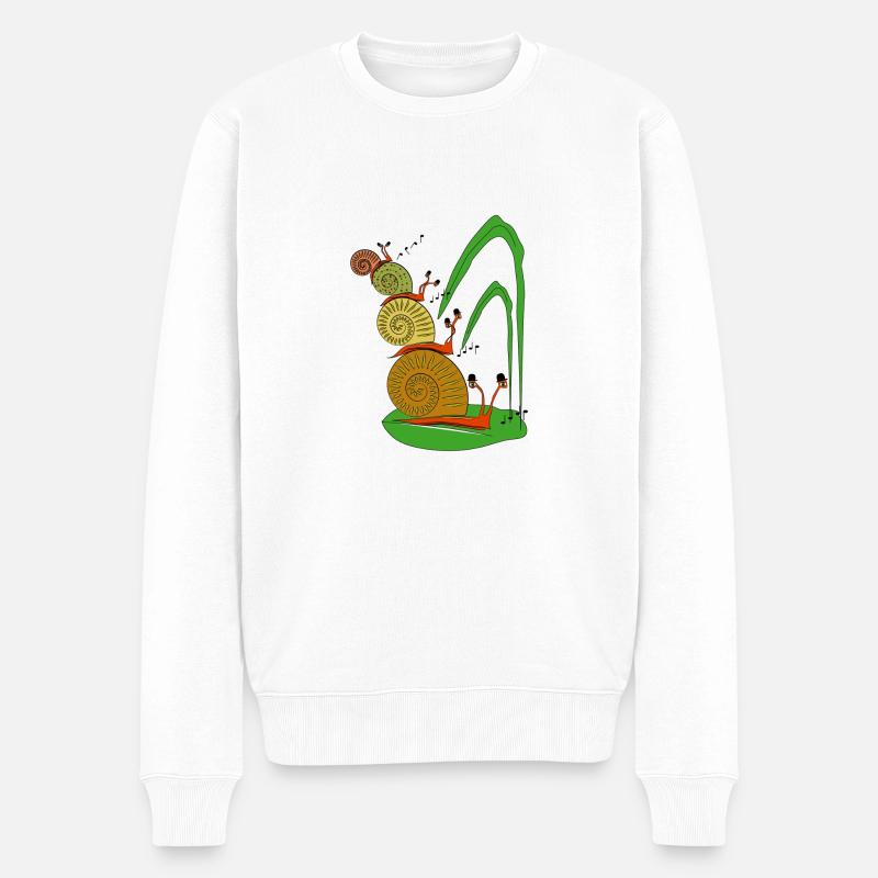 escargot - Pull Premium bio Homme - blanc