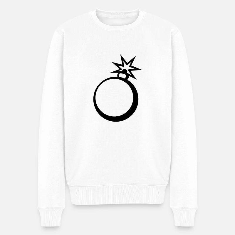 clipart bombe zuender - Männer Premium Bio Pullover - Weiß